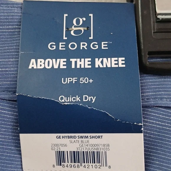 NWT GEORGE Hybrid Swim Shorts MENS UPF 50 Blue Size 2XL - Picture 7 of 7